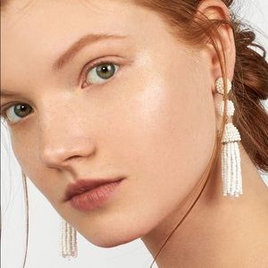 White Baublebar Tassel Earrings
